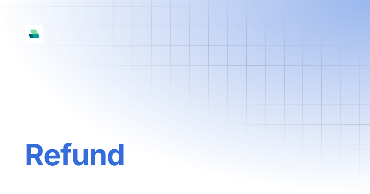 Refund | Jeel Developer Center